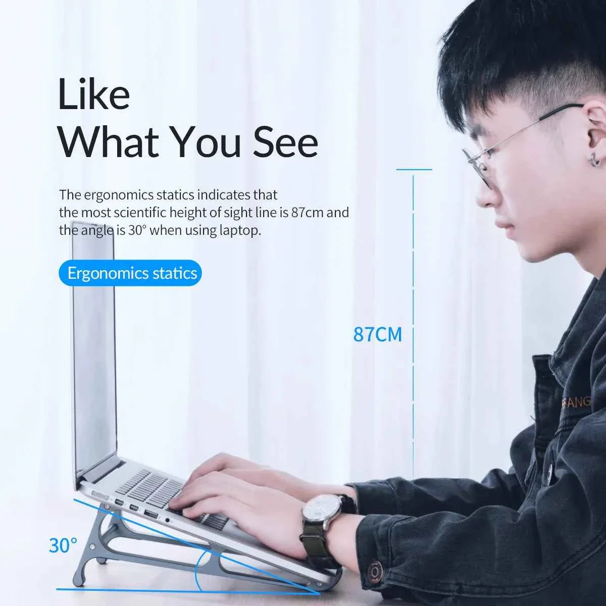 ORICO Laptop Stand Aluminium Laptop Stand Vertical Stand Notebook Desktop Holder Portable Tablet Stand for 13 to 17.4 inch Mac