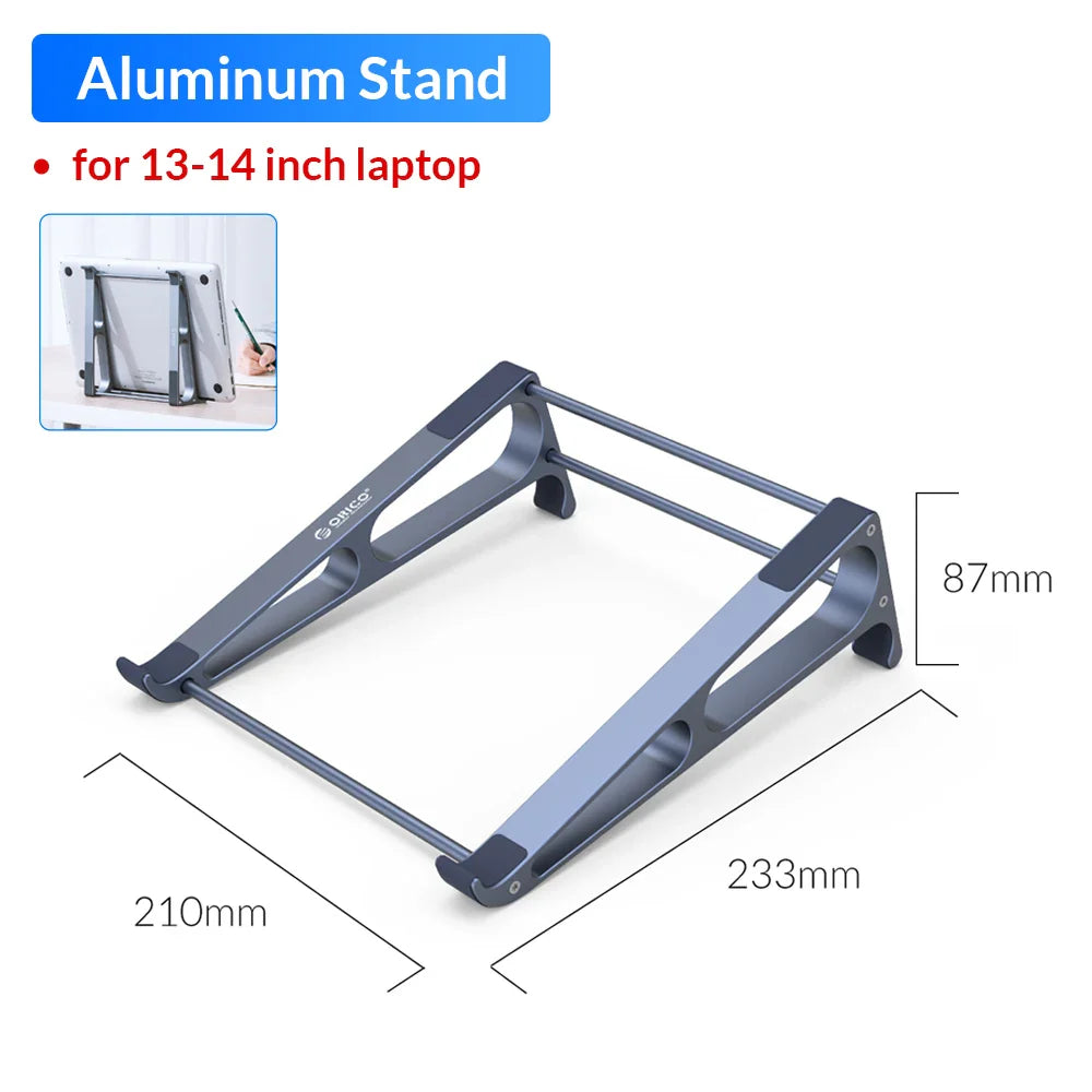 ORICO Laptop Stand Aluminium Laptop Stand Vertical Stand Notebook Desktop Holder Portable Tablet Stand for 13 to 17.4 inch Mac