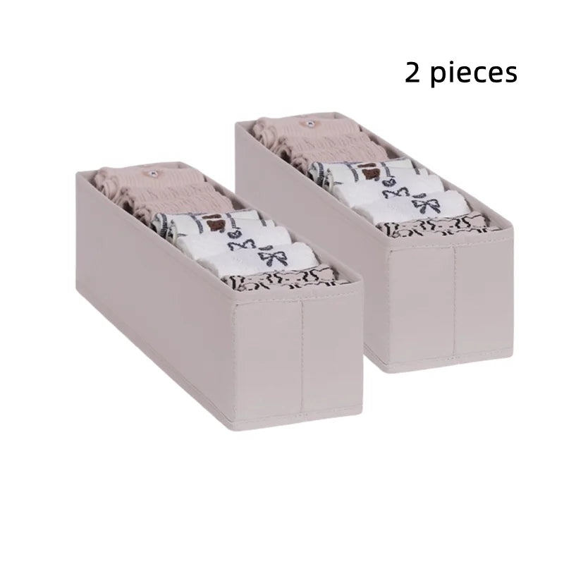 Foldable Underwear Socks Storage Box Panties Storage Boxes Clothes Organizer Cabinets Drawers Bedroom Wardrobe Separator Case