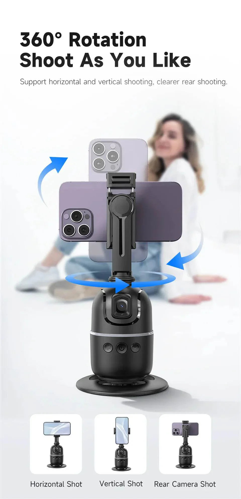 FANGTUOSI AI Smart Gimbal 360° Face Tracking Stabilizer