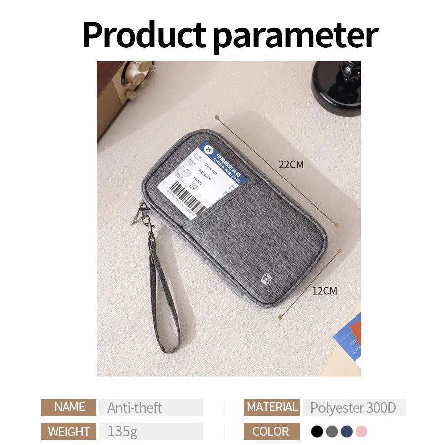 Passport Holder Bag Family Rfid Blocking Passport Wallet Travel Essentials Wallet Travel Document Organizer Credit Cards Case