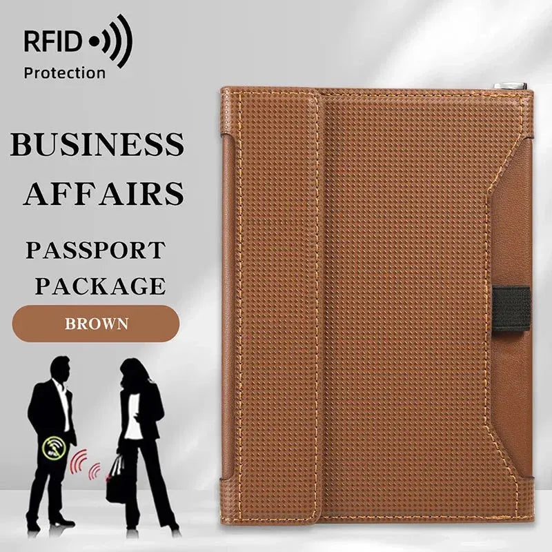 Travel Essentials RFID Blocking Passport Holder Multifunctional Large Capacity Passport Cover Gifts Business Travel Card Case