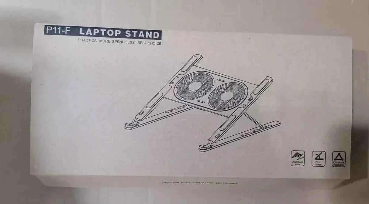 Desktop Aluminum Alloy Adjustable Big Fans Cooling Laptop Stand for 14 to 17.3inch Laptops