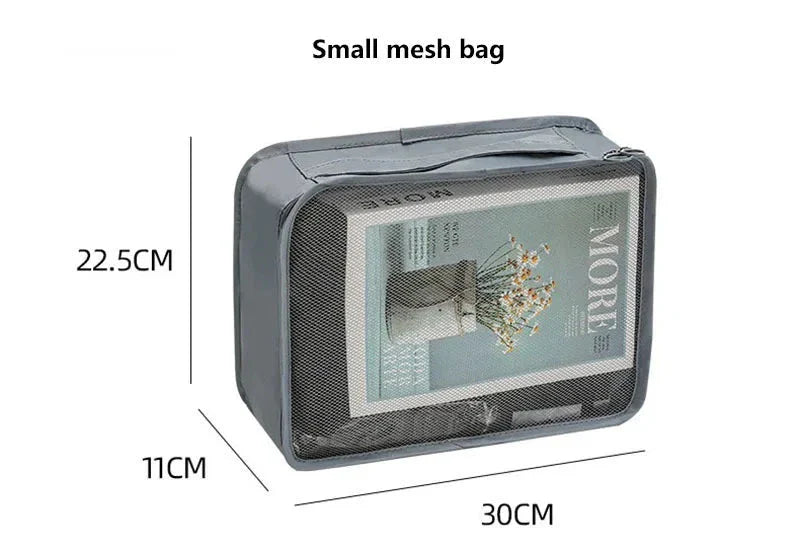 8/9/10/11 Pcs Set Travel Organizer Storage Bags Suitcase Packing Cubes Set Cases Portable Luggage Clothe Shoe Tidy Pouch Folding