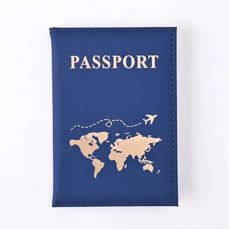 Passport Cover Passport Holder World Map Organizer Protective Card Case Credit Card Holder ID Document Passport Wallet