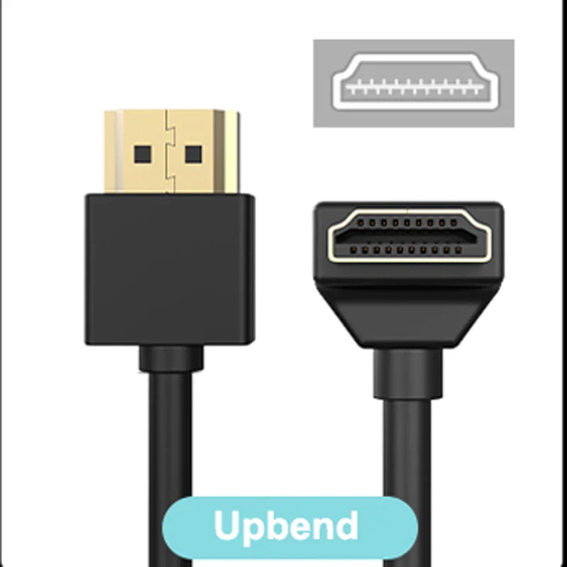 90 Degree HDMI 2.0 Cable - Graphene Enhanced for Space-Saving Installations | 8K, 3D & High Refresh Rate Aux Cable Hdmi Cable