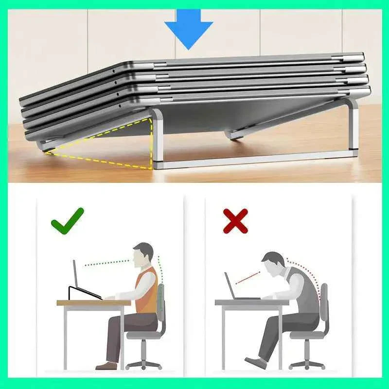 Universal Laptop Stand Foldable Adjustable Aluminum Alloy Notebook Holder Desktop Bracket for MacBook Air Pro Xiaomi