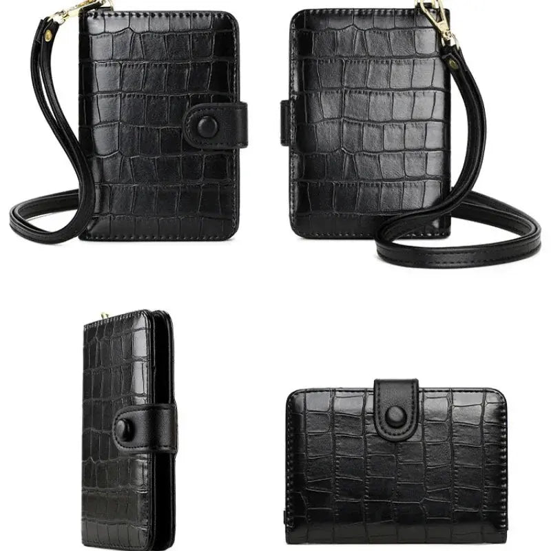 Passport Holder with Neck Lanyard Card Holders Travel Passport Cover RFID Blocking Passport Wallet for Men and Women