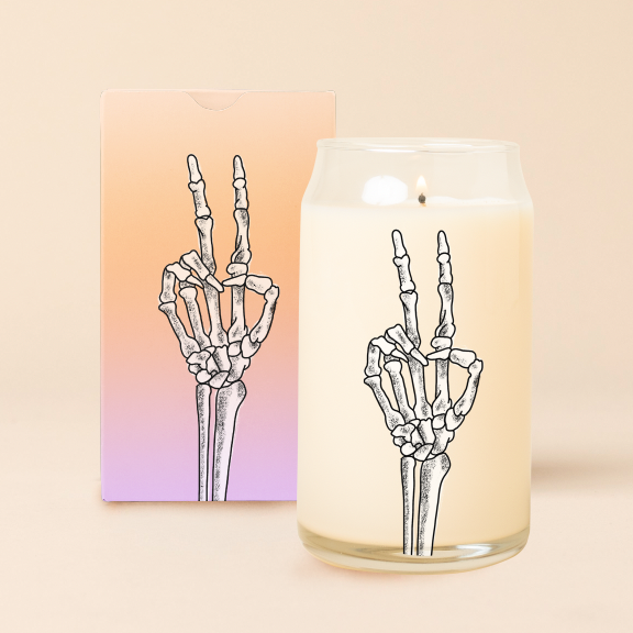 Halloween Candle Can Glass