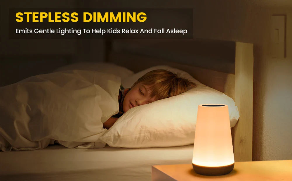 13 Color LED Changing Night Light RGB Remote Control Touch Dimmable Lamp Portable Table Bedside Lamp USB Rechargeable Night Lamp