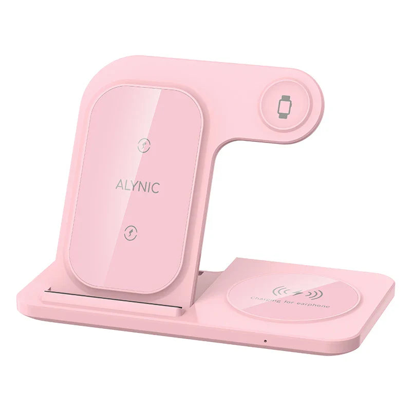 3 in 1 Wireless Charger Stand Pad For iPhone 15 14 13 12 X Max Foldable Fast Charging Station Dock For IWatch 8 7 SE AirPods Pro