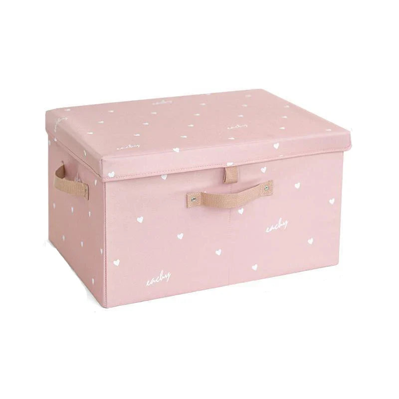 Fabric Foldable Storage Box With Lid Organizer For Clothes Large Capacity Quilt Blanket Toy Storage Closet Wardrobe Organizer