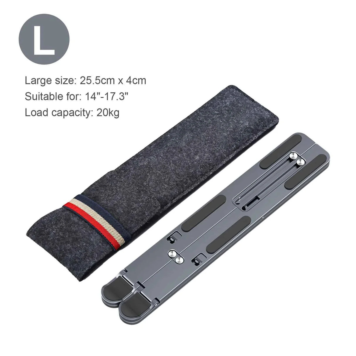 Aluminum Alloy Magnetic Laptop Stand With 8-Level Adjustment, Ventilation and Heat Dissipation, Equipped With Silicone Anti-Slip