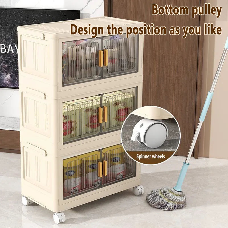 1/2/3/4/5 layers Multifunction Storage Cabinet Foldable Dustproof Wardrobe Easy-to-Install Storage Boxes
