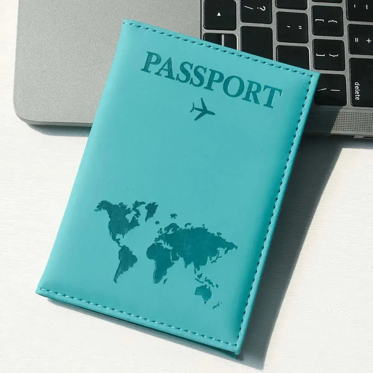Passport Holder Map PU Passport Cover Travel Essential Cruise Must Have Passport Holders Slim and Portable for Travel