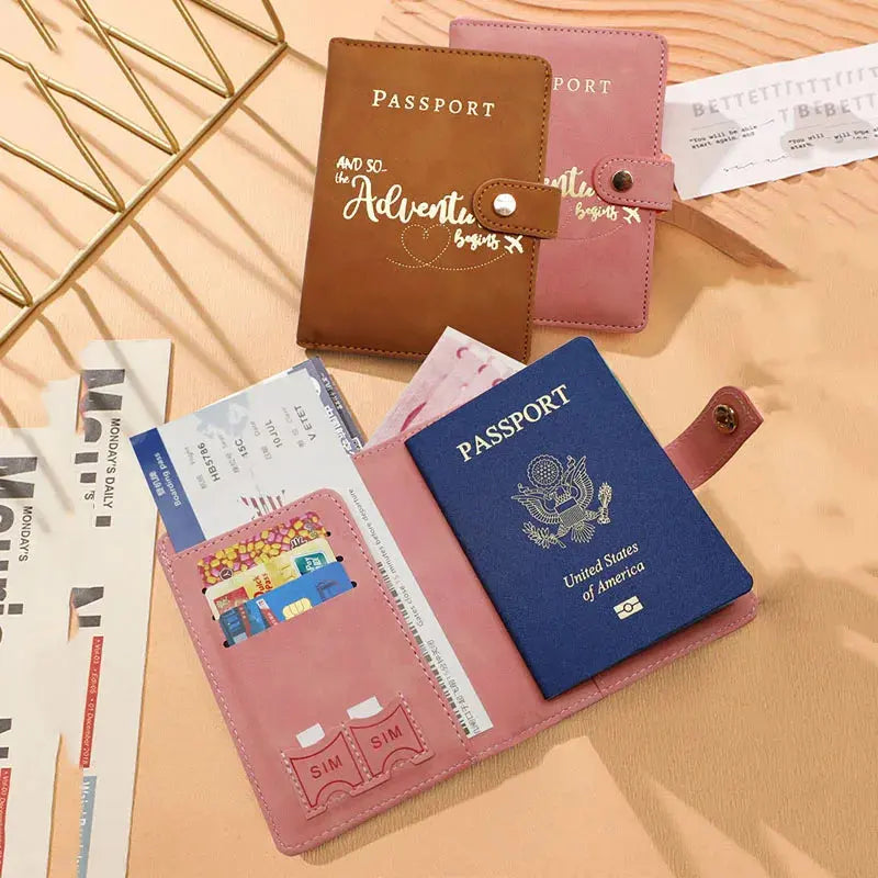 Passport Holder for Travel Personalized Passport Cover Wallet Case for Travel Accessories Passport Book Holders for Women/Men