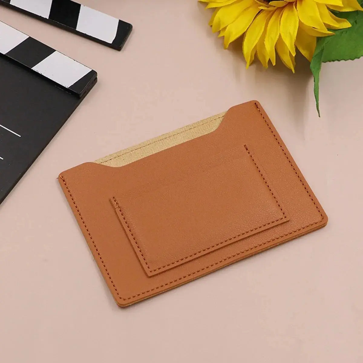 PU Leather Passport Holder Simplistic Portable Travel Document Card Case Storage Bag for International Trips