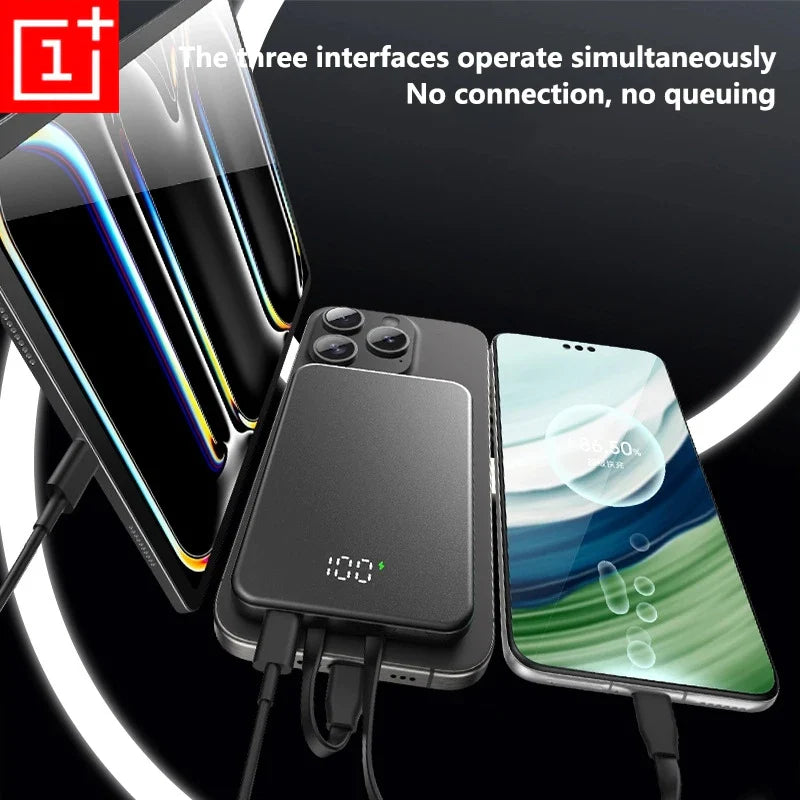 ONEPLUS 10000mAh Wireless Magnetic Power Bank Super Fast Charging Real Large Capacity Portable Battery Charger For iPhone Huawei