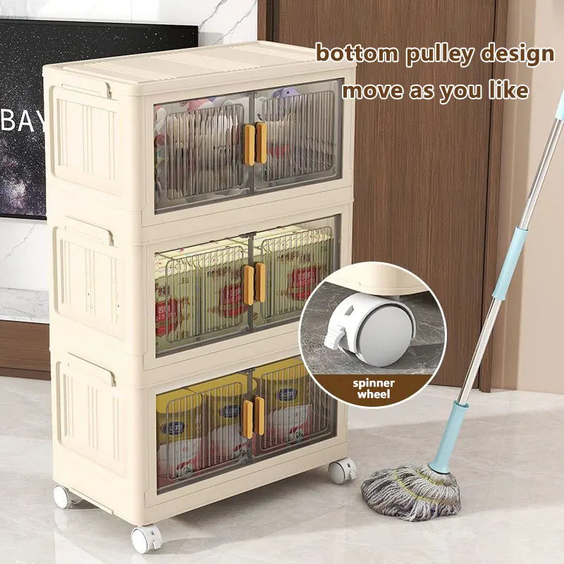 1/2/3/4/5 layers Multifunction Storage Cabinet Foldable Dustproof Wardrobe Easy-to-Install Storage Boxes