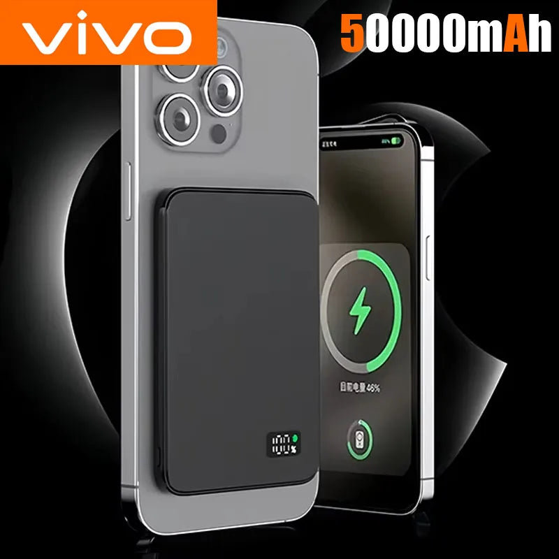VIVO 50000mAh CCC Certification Thin Power Bank Ultra For MagSafe Magnetic Wireless Fast Charging Portable Battery Display