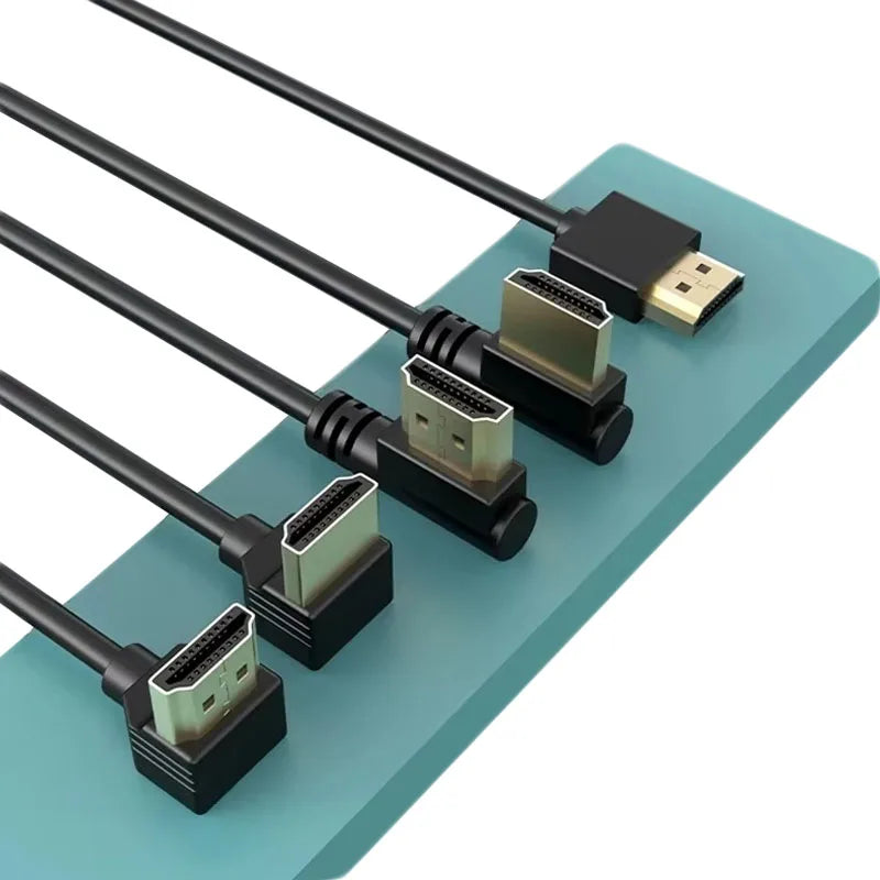 90 Degree HDMI 2.0 Cable - Graphene Enhanced for Space-Saving Installations | 8K, 3D & High Refresh Rate Aux Cable Hdmi Cable
