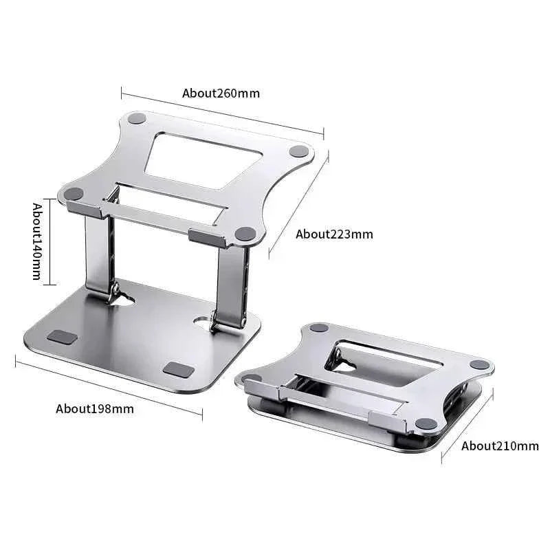 Tablet Stand Adjustable Aluminum Alloy Laptop Tablet up to 17 "Laptop Portable Folding Stand Cooling Stand Support