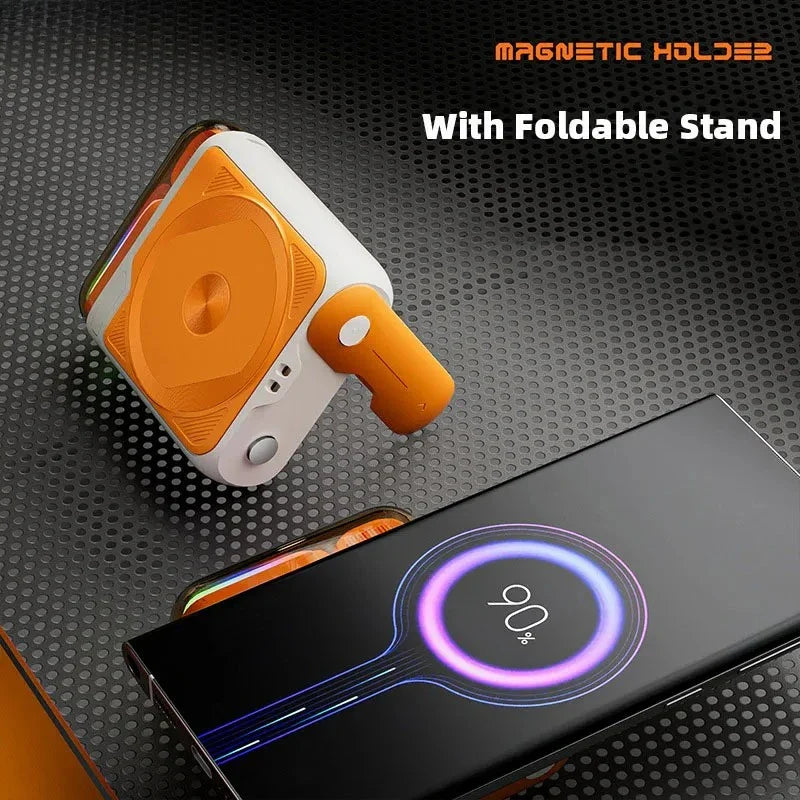 10000mAh Wireless Power Bank with Stand USB C Cable PD20W Fast Charging Magnetic External Spare Battery for IPhone Samsung Xiaom