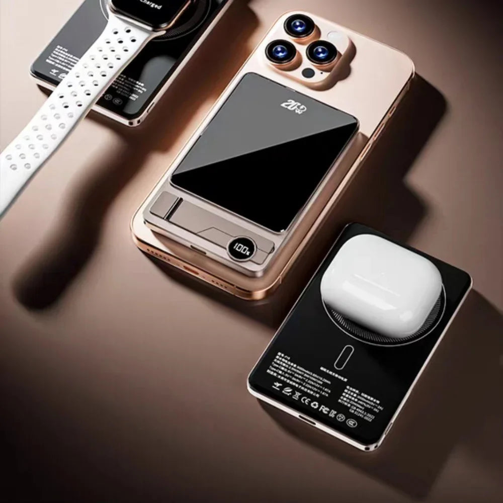 Ultra Slim 10000mAh Magnetic Power Bank CCC Certified Fast Charger for iPhone Watch Wireless Portable Battery For Samsung