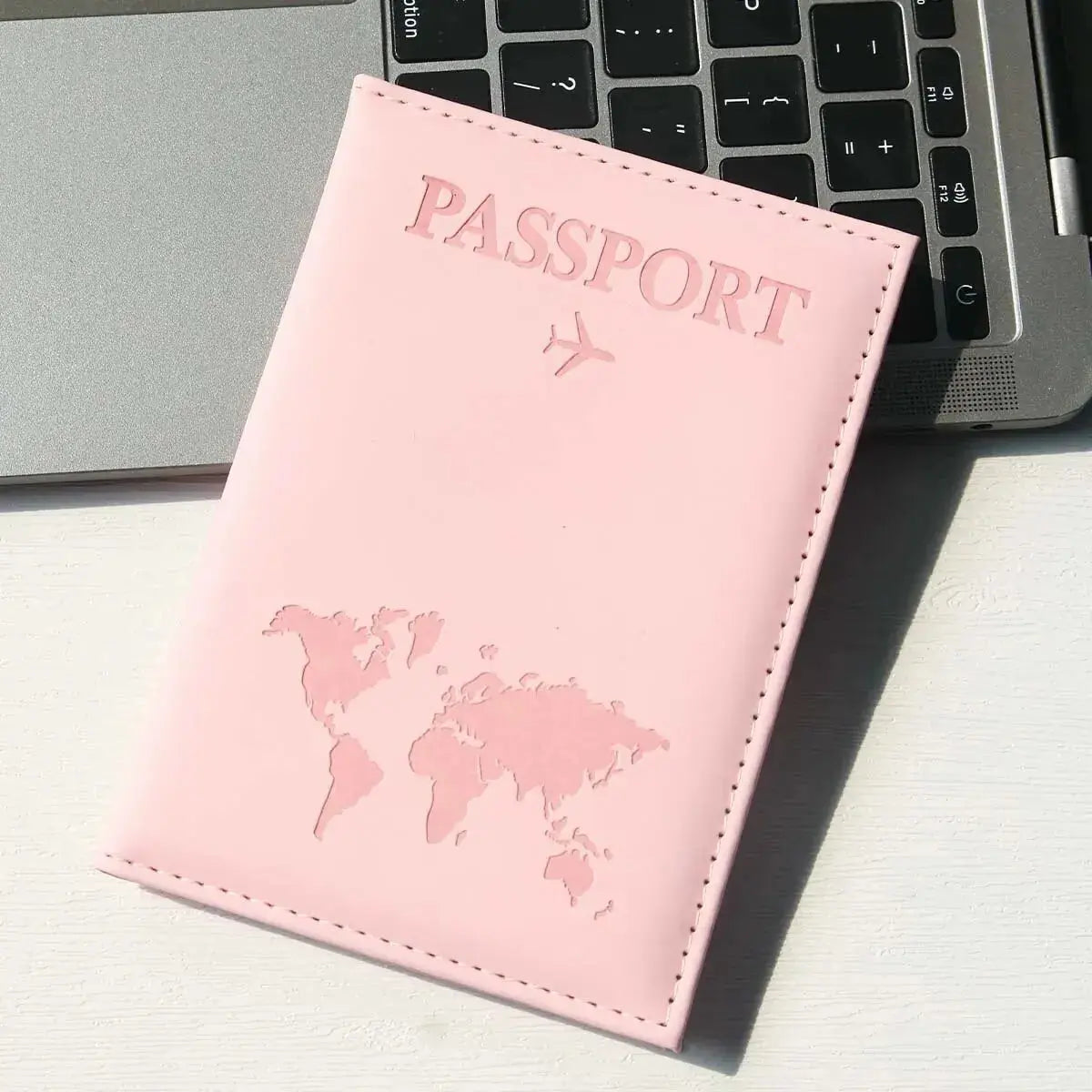 Passport Holder Map PU Passport Cover Travel Essential Cruise Must Have Passport Holders Slim and Portable for Travel