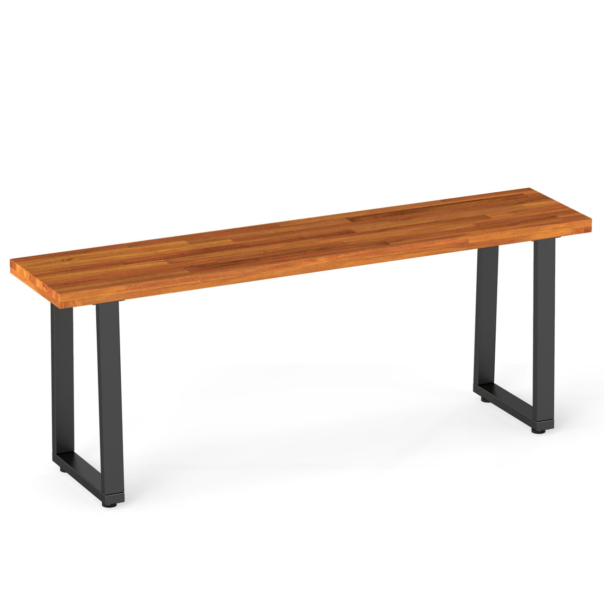 Set of 1 Wood Patio Bench 47.5" Long Dining Bench for Entryway Poolside