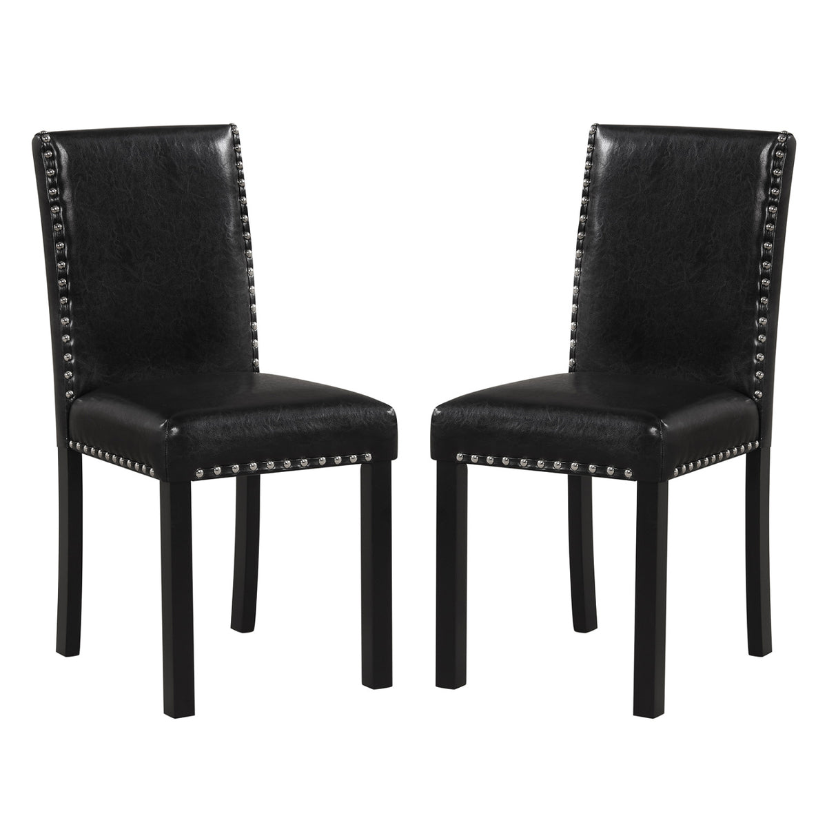 Set of 2/4 Dining Chairs with Solid Rubber and Wood Legs