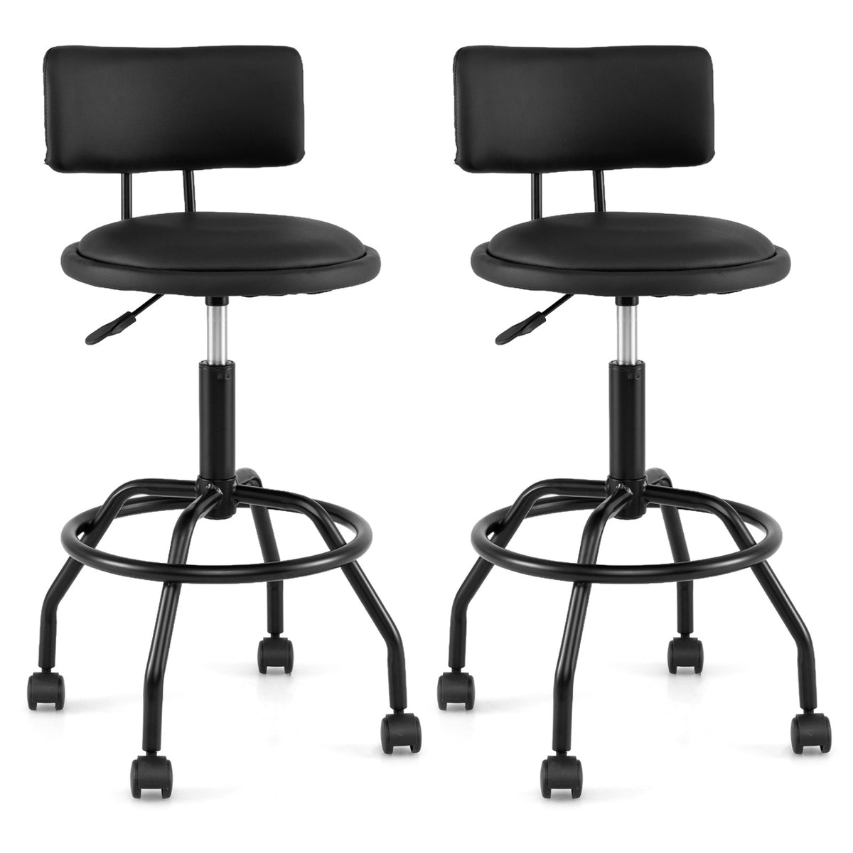 Modern Swivel Height Adjustable Bar Stool with Backrest