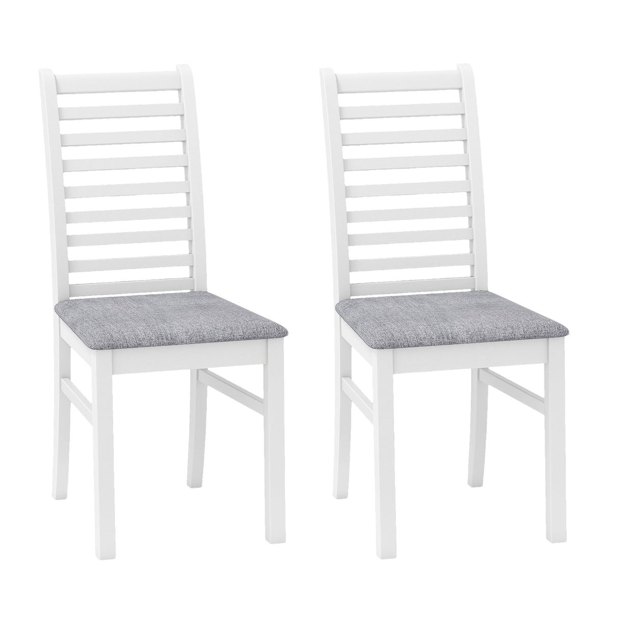 Set of 2 Wooden Dining Chair with Rubber Wood Legs for Living Room