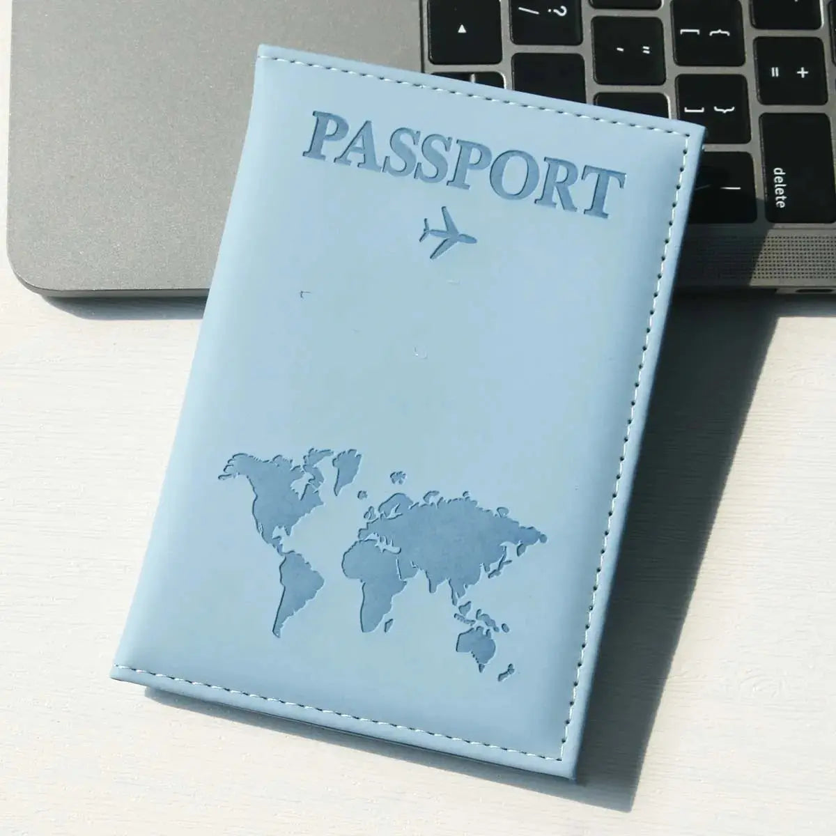 Passport Holder Map PU Passport Cover Travel Essential Cruise Must Have Passport Holders Slim and Portable for Travel