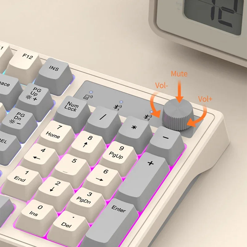 98-key Wireless Keyboard Rainbow Light