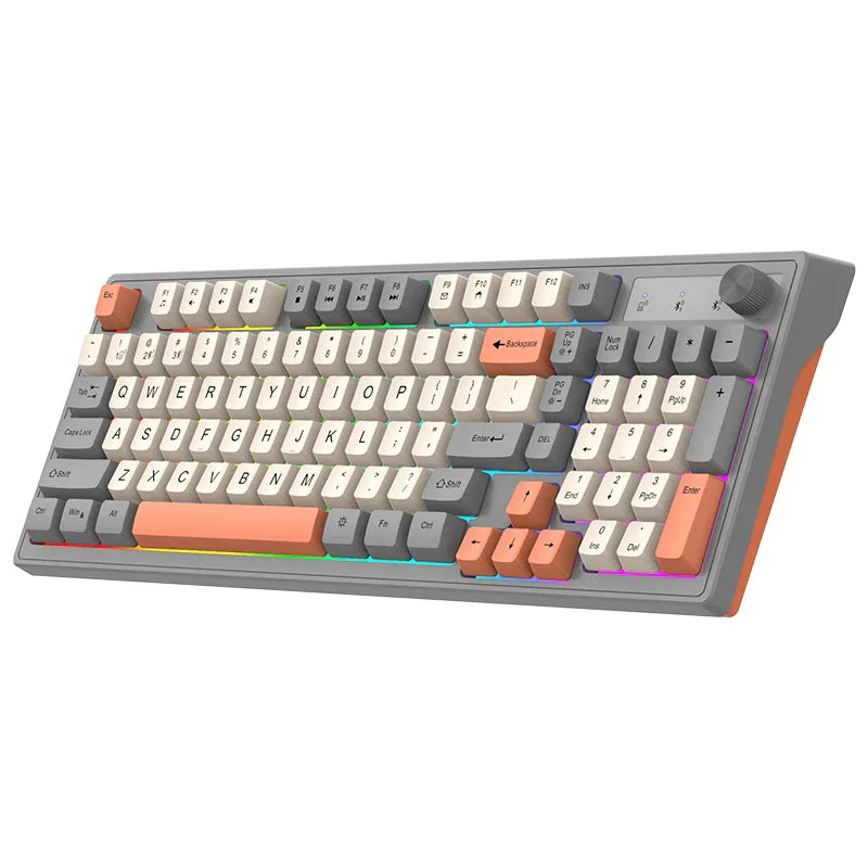 98-key Wireless Keyboard Rainbow Light