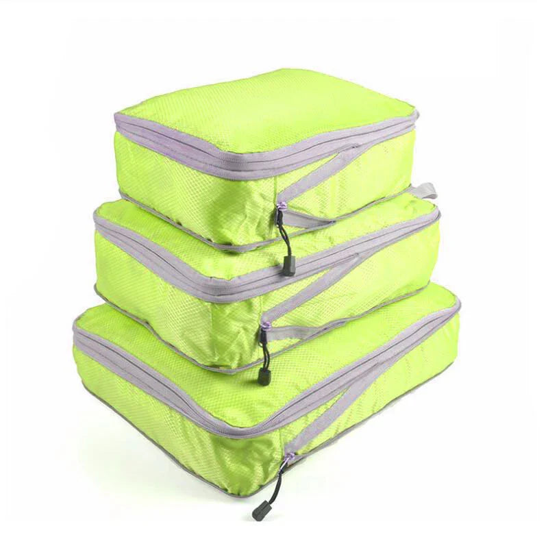 Travel Compression Packing Cubes Suitcase Luggage Organizer Set Zipper Foldable Storage Bag for Clothes Shoes Travel Accessories