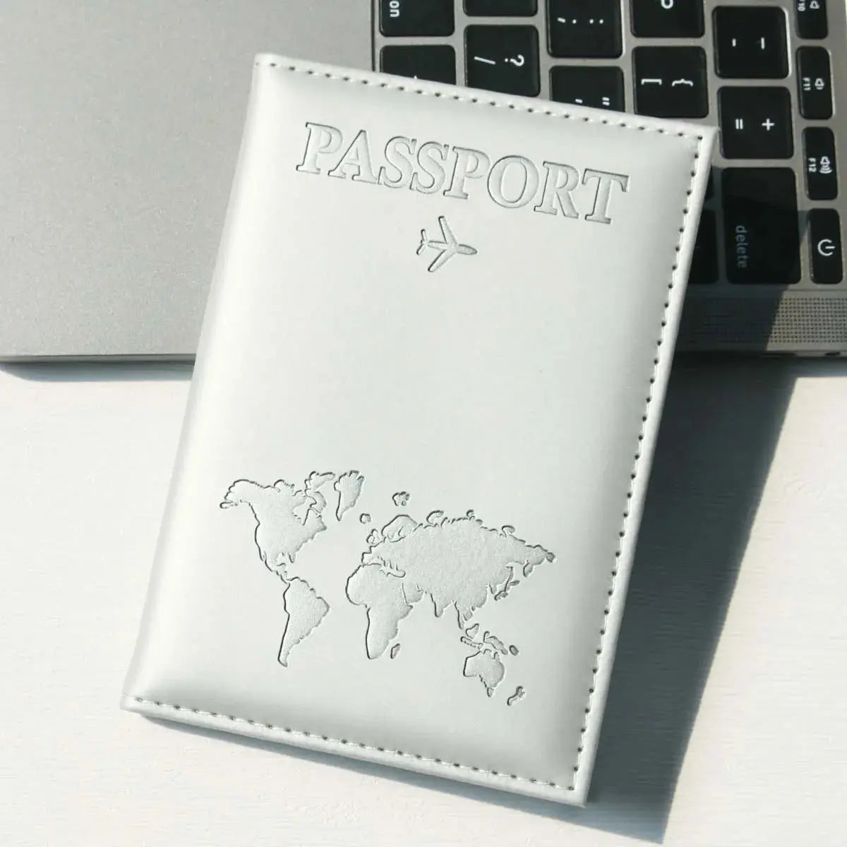 Passport Holder Map PU Passport Cover Travel Essential Cruise Must Have Passport Holders Slim and Portable for Travel
