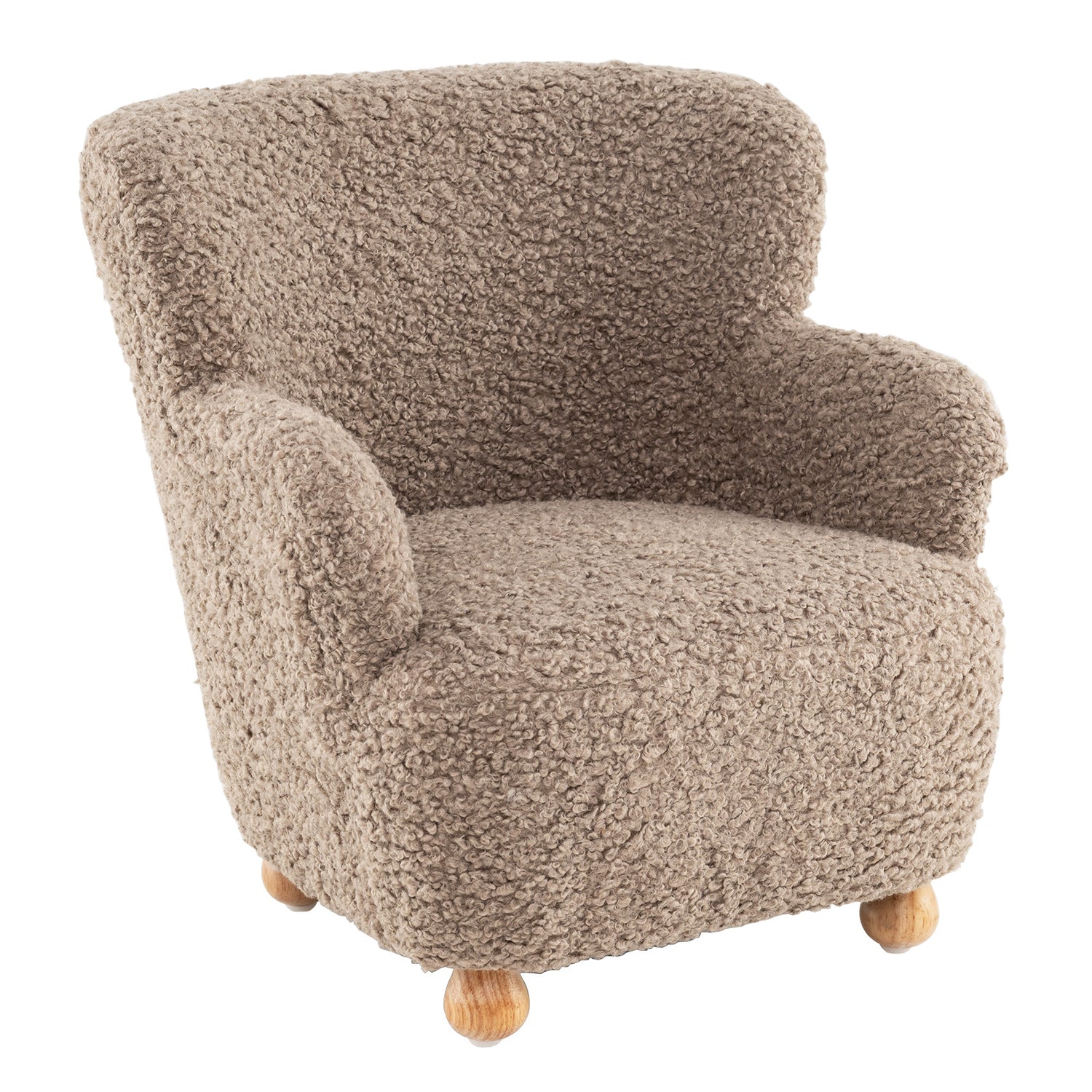 Sherpa Kids Sofa Comfy Toddler Armchair with Solid Rubber Wood Legs