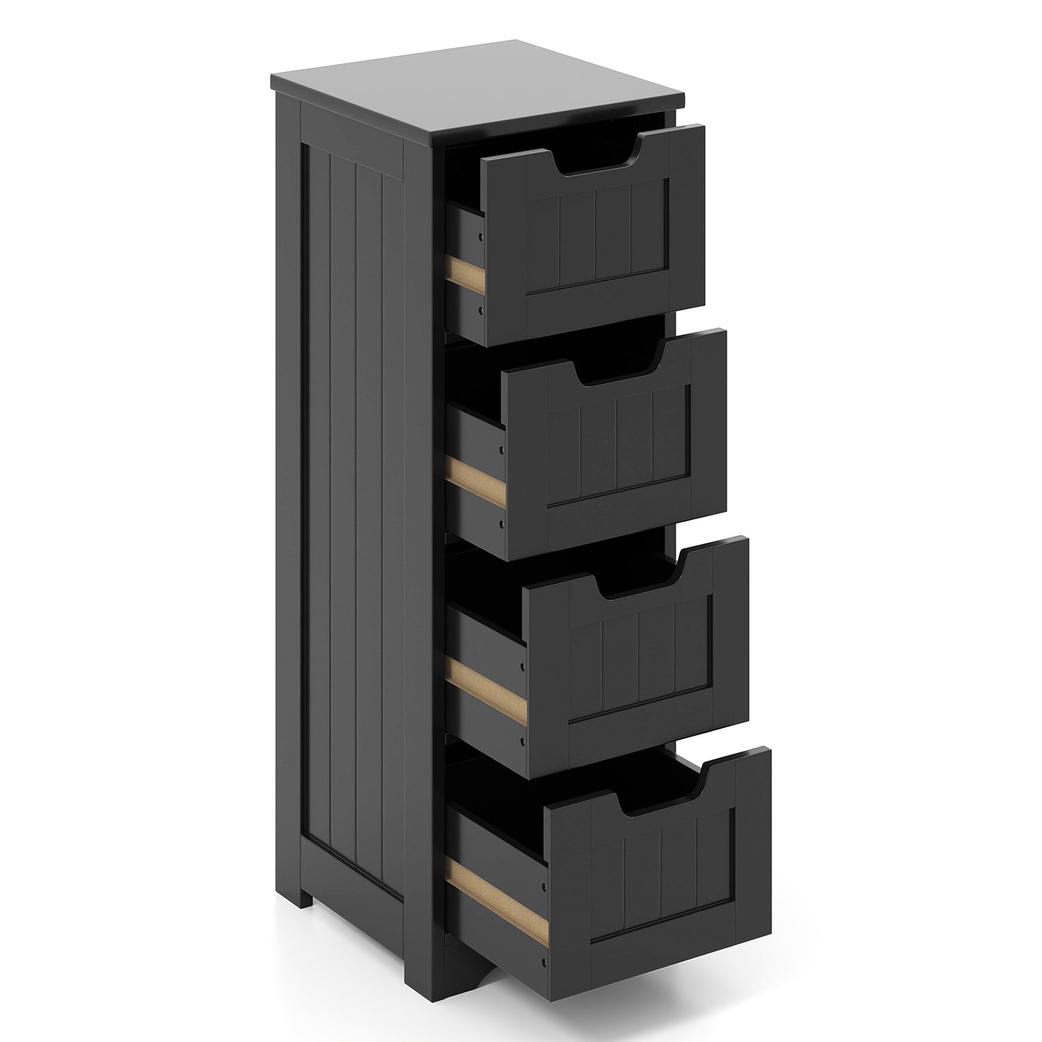 Free-Standing Side Storage Organizer with 4 Drawers
