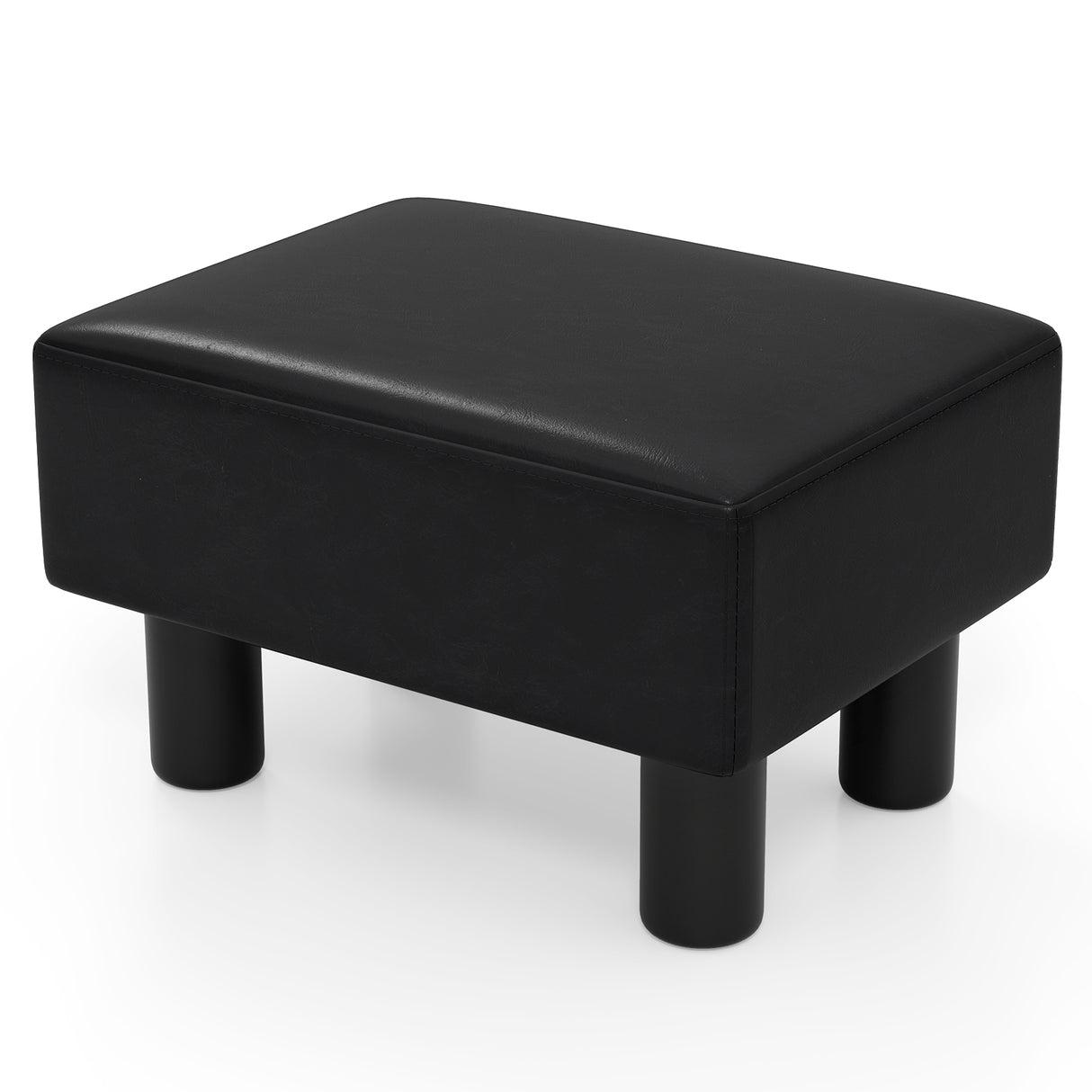 Small PU Leather Rectangular Seat Ottoman Footstool
