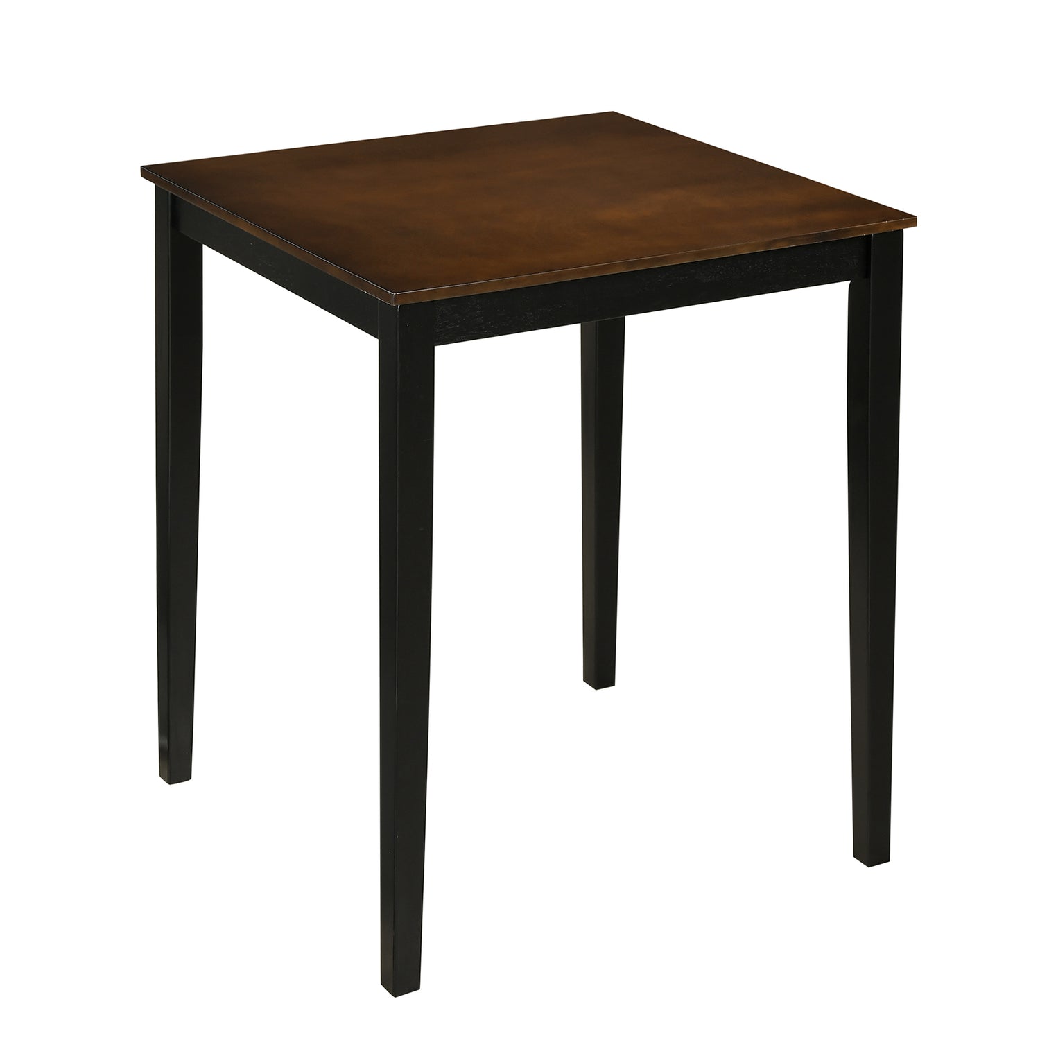 Square Dining Table with Solid Wood Frame for 4-Person