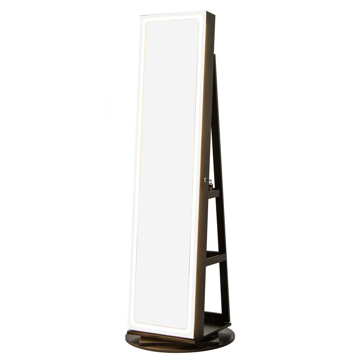 Standing Jewelry Cabinet with Adjustable LED Lights
