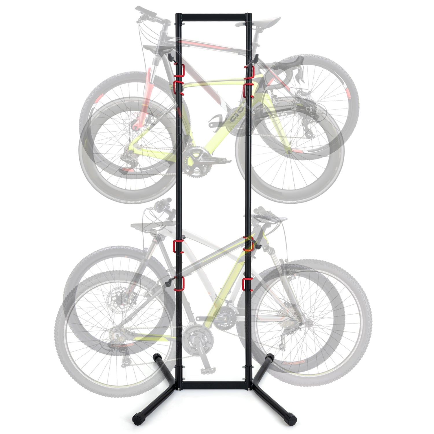 Adjustable Bike Storage Rack with Vertical Stand for 4 Bikes and Garage