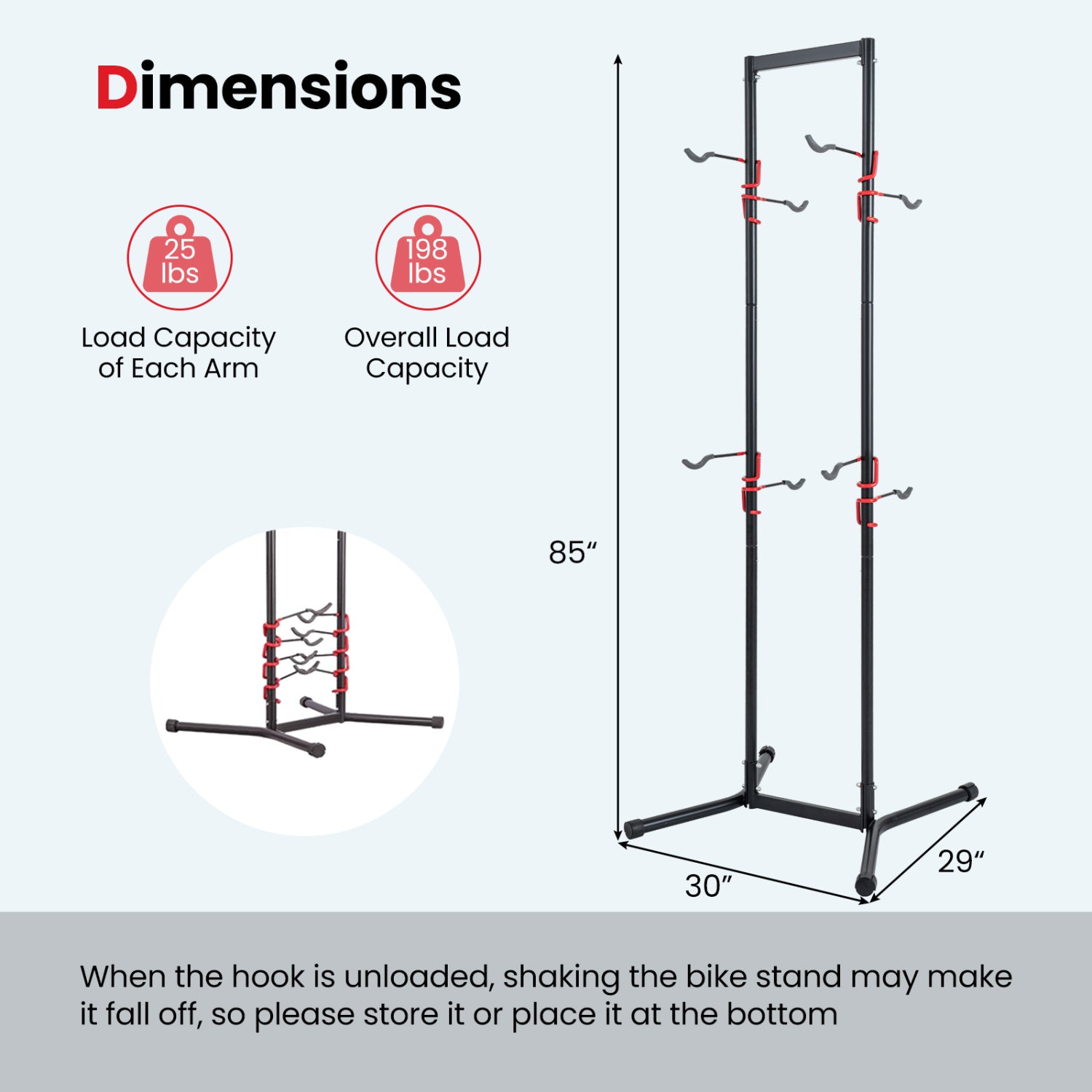 Adjustable Bike Storage Rack with Vertical Stand for 4 Bikes and Garage