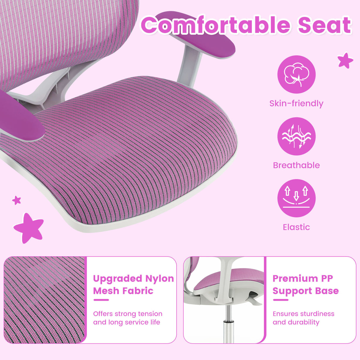 Swivel Mesh Children Computer Chair with Adjustable Height