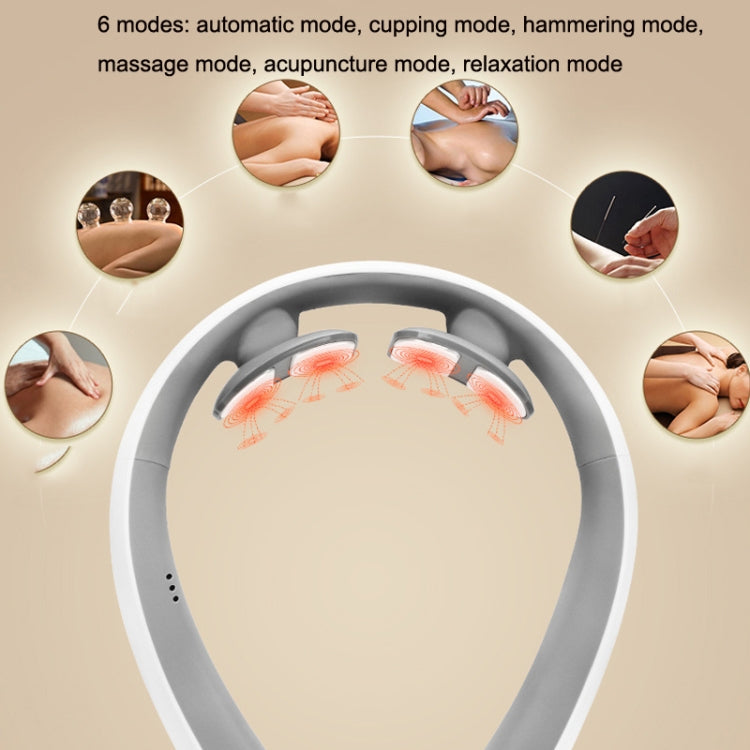 ST-307 Smart Home Office Car Multi-Function Cervical Massager Shoulder Neck Massage(White)