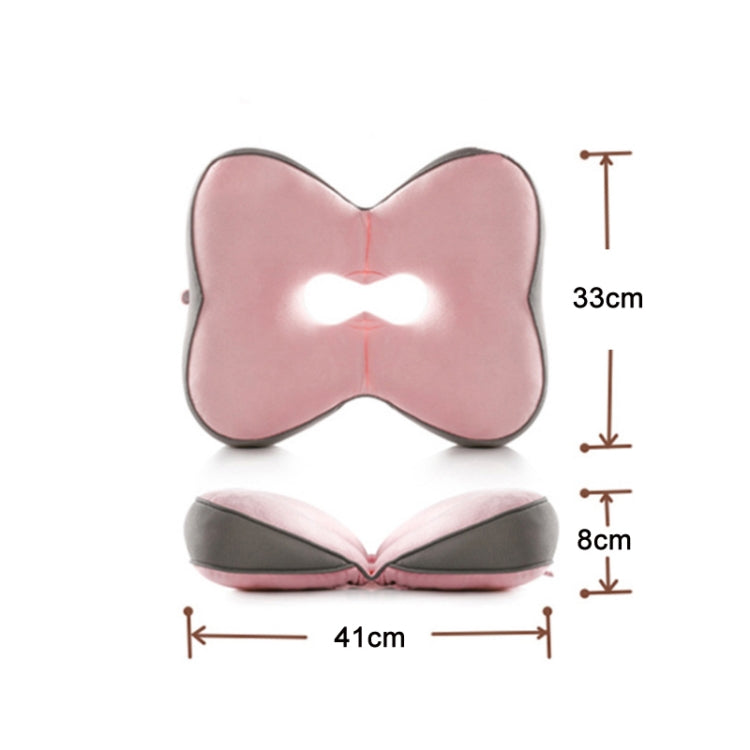 FANNIS Butterfly Office Hip Support Memory Foam Cushion, Size: 41x33x8cm(Pink)