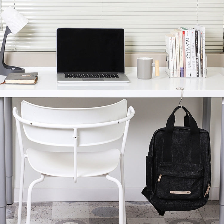 3 PCS  Removable Office Desk Side Hook Hanging Bag Hook(Leave Me)