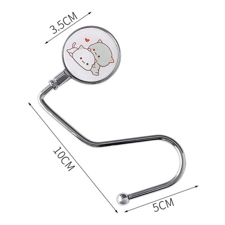 3 PCS  Removable Office Desk Side Hook Hanging Bag Hook(Leave Me)